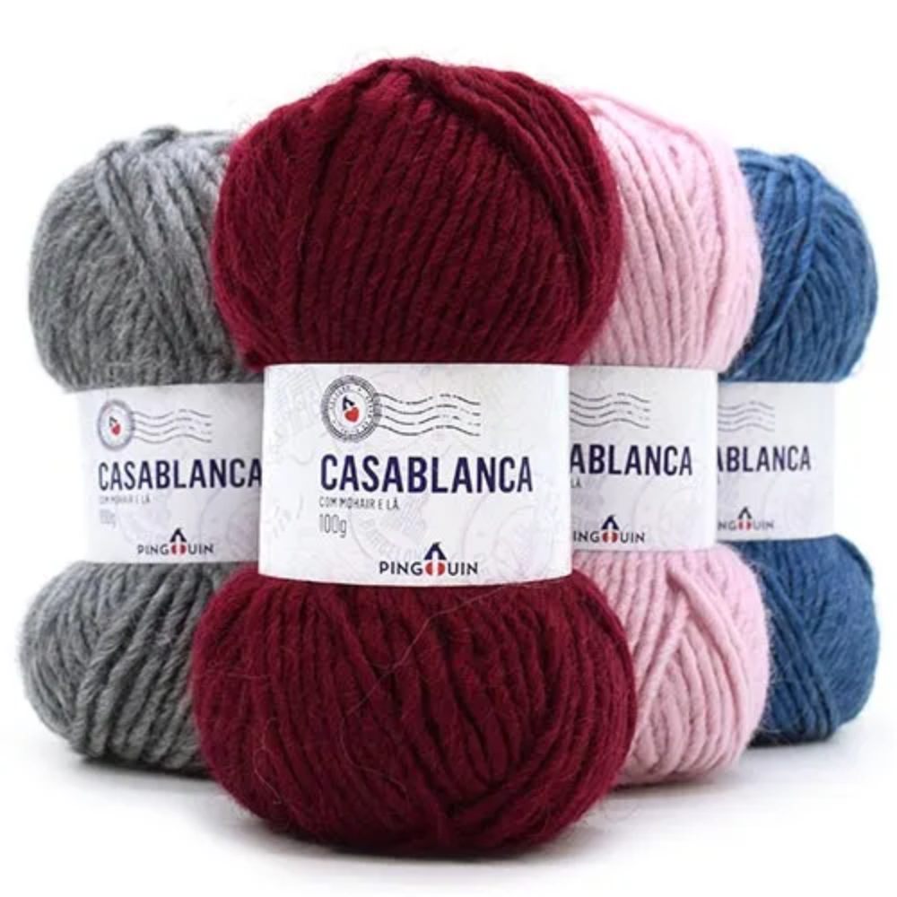 Lã Casablanca 100 gramas - Pingouin - Mohair - Coleção Volta ao Mundo