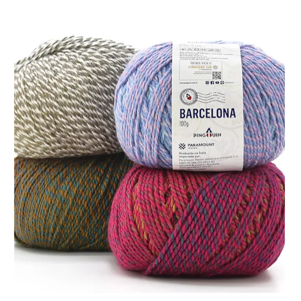 Lã Barcelona 100 gramas - Pingouin  -  Coleção Volta ao Mundo