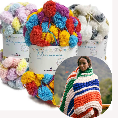 Fio/ Lã Dália Pompom Pingouin 100g