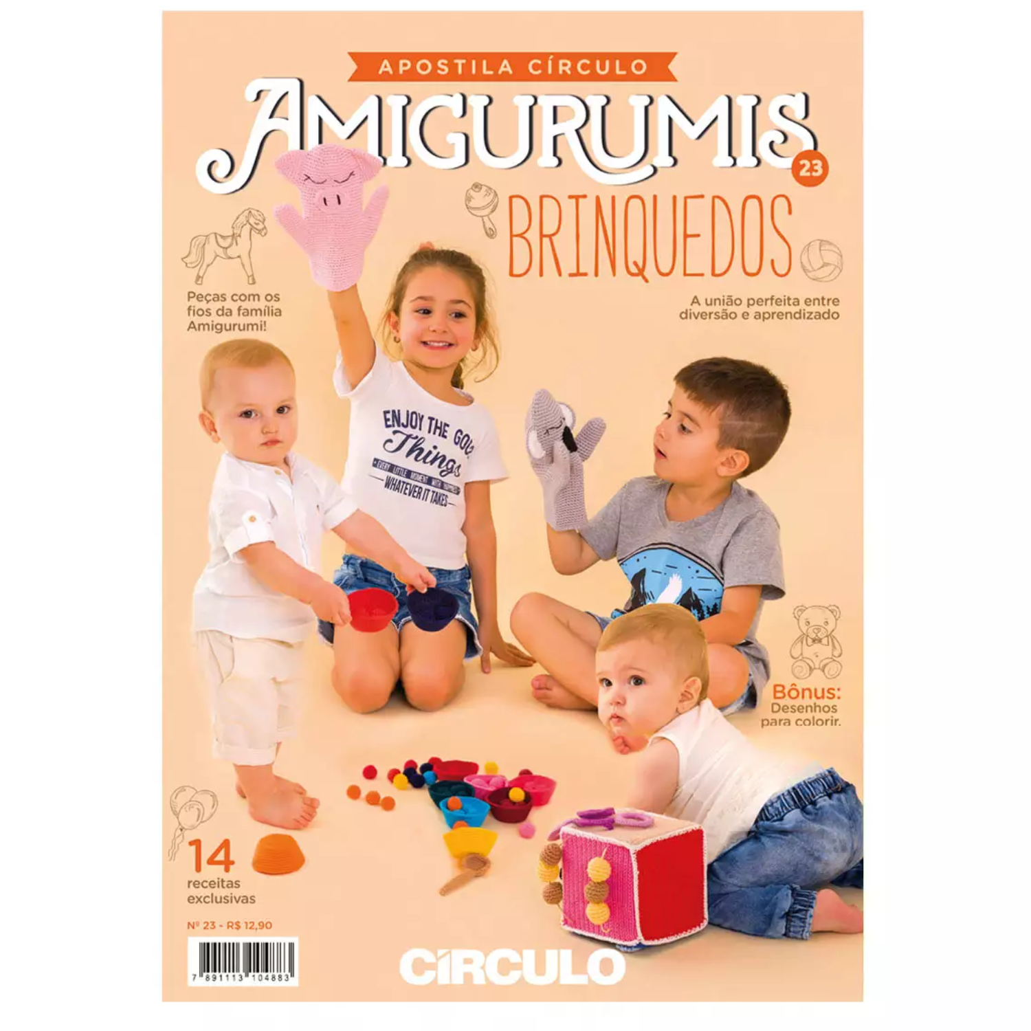 Revista e Apostilas  Amigurumis da Círculo n 23 Brinquedos