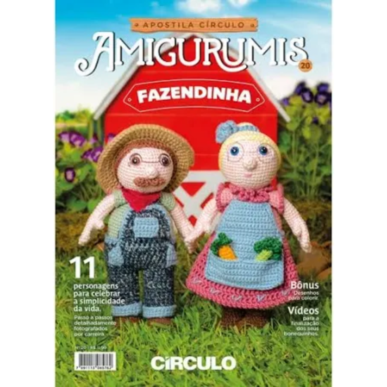 Revista e Apostilas  Amigurumis da Círculo n 20 Especial Fazendinha