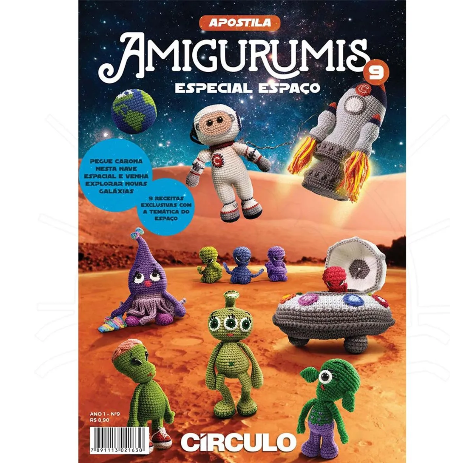 Revista e Apostilas  Amigurumis da Círculo n 9 Especial Espaço