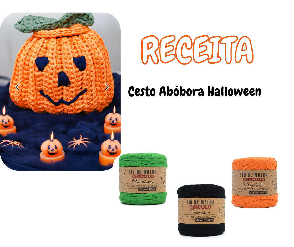 RECEITA Cesto Abóbora Halloween