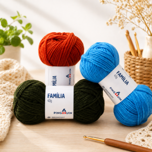 Lã Família 40g Pingouin – Versátil, Macia e Perfeita para Criar Peças Lindas Todos os Dias
